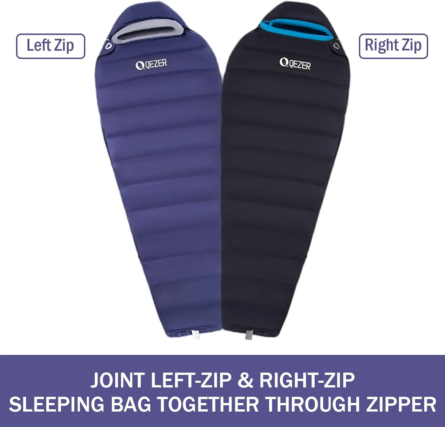 Down Sleeping Bag for Adults 0°F 10°F 15°F 20°F Backpacking Sleeping Bag for Cold Weather with Compression Sack