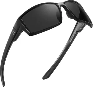 DUCO Polarized Sports Sunglasses for Men Women UV400 Protection Lightweight Frame for Fishing Driving Running F103