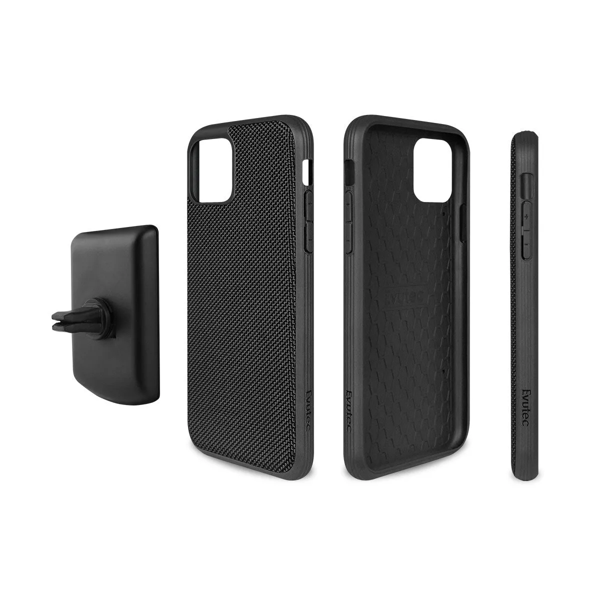 Evutec Ballistic Nylon Slim Rugged Case w/ AFIX  Vent Mount For iPhone 11 Pro Max
