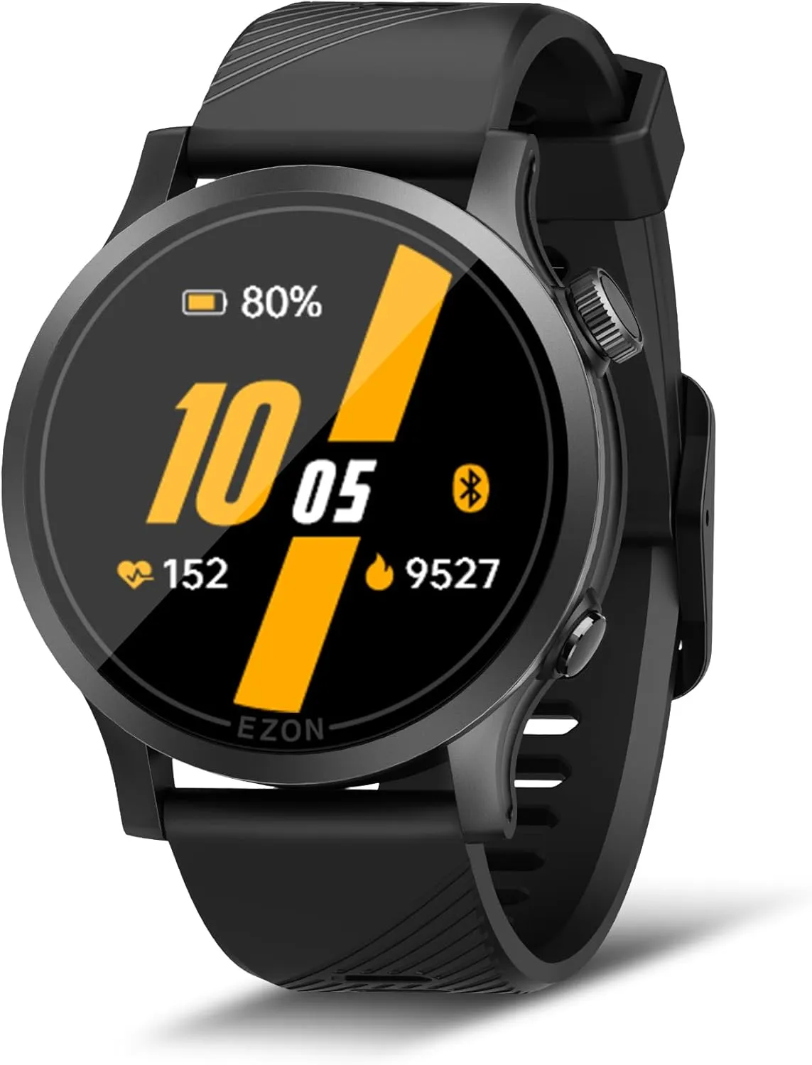 EZON R7 GPS Sports Watch,Dual-Band GNSS,Optical Heart Rate,20 Days Battery Life,Training & Fitness Assessment, Sleep Tracker,Lightweight Multisport Watch for Triathlon,Marathon,Running (Black)