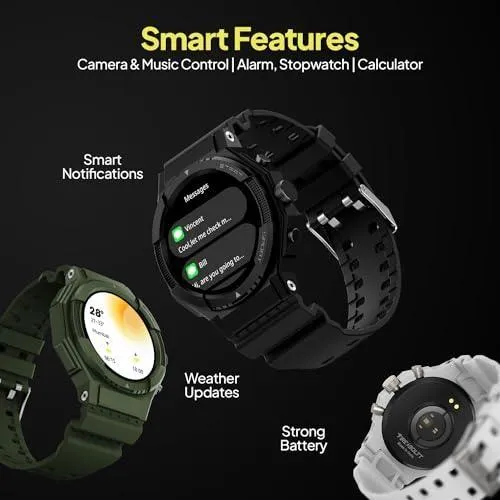 Fire-Boltt Newly Launched Quest Smartwatch 1.39" Full Touch GPS Tracking Smart Watch Bluetooth Calling, 100  Sports Modes, 360 * 360 Pixel High Resolution, Health Suite & Rugged Outdoor Built
