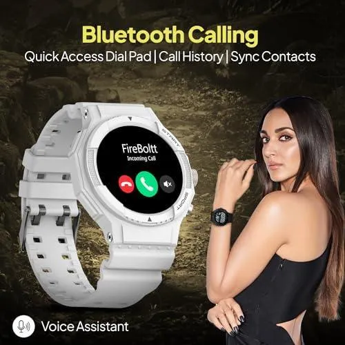 Fire-Boltt Newly Launched Quest Smartwatch 1.39" Full Touch GPS Tracking Smart Watch Bluetooth Calling, 100  Sports Modes, 360 * 360 Pixel High Resolution, Health Suite & Rugged Outdoor Built
