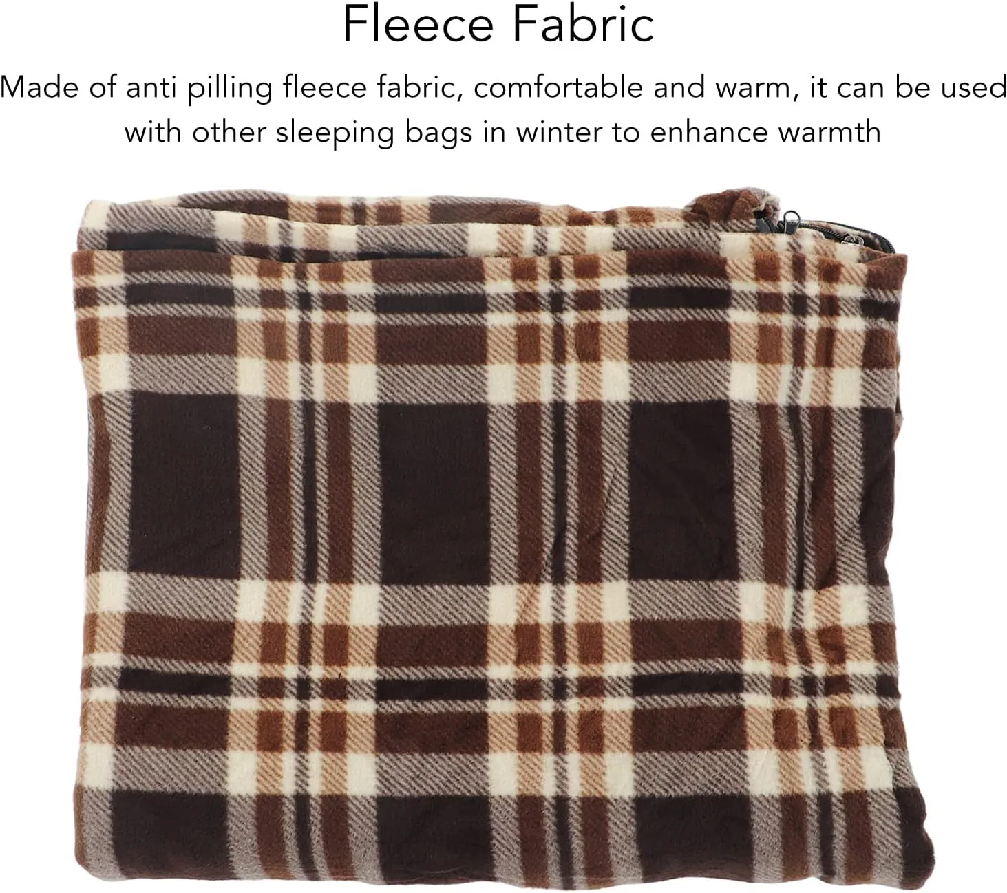 Fleece Sleeping Bag Fleece Sleeping BagCamping Sleeping Bag, Portable Sleeping Bag Skin Friendly Multipurpose Breathable Sleeping Bags for Adultsfor HikingFoam Pads