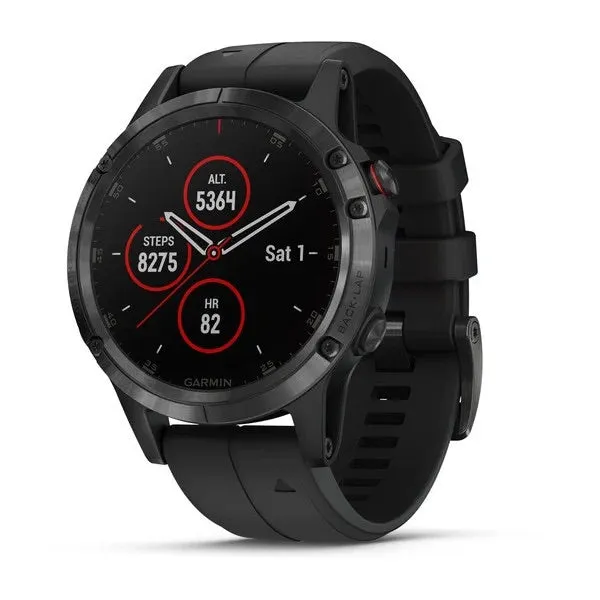 fēnix® 5 Plus Sapphire, Black with Black Band