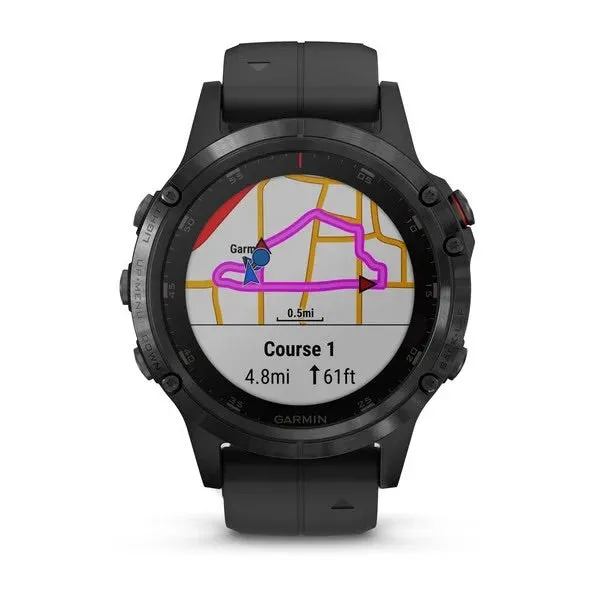 fēnix® 5 Plus Sapphire, Black with Black Band