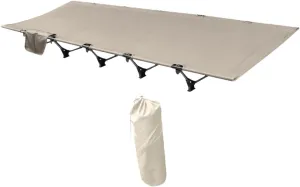 Folding Camping Cot for Adults Kids Portable Lightweight Compact Sleeping Bed Foldable Outdoor Bed for Picnic Travel Hiking, khaki