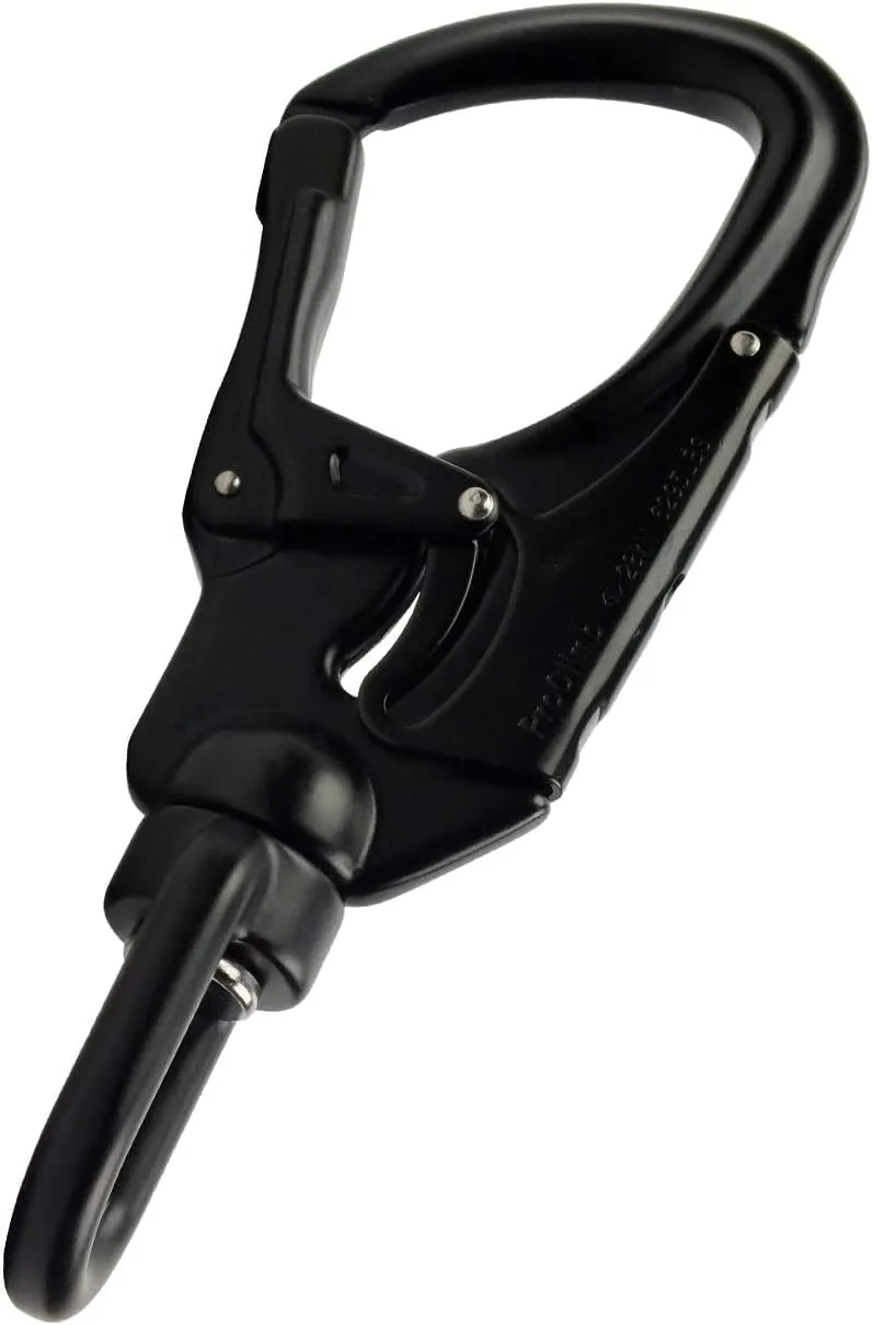 Forged Aluminum Carabiner Snaphook | Perfect for Rock Climbing, Arborists, Fire Fighters, Rescue Ops