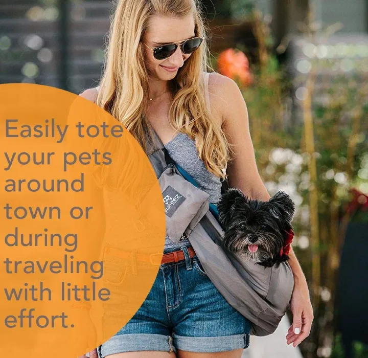 Fur-eez Portable Pet Sling Carrier for Small Pets