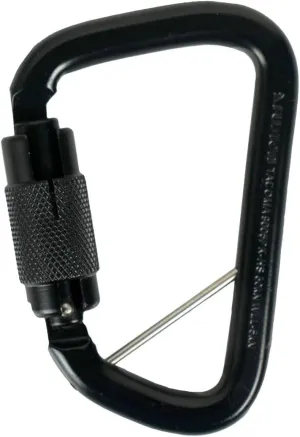 Fusion Climb Tacoma High Strength Auto-Lock Black Steel Carabiner Clip 50kN for Heavy Duty, Construction, Roofing, Climbing, Camping, hammonk UIAA