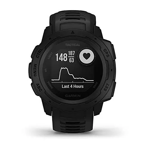 Garmin 010-02064-00 Instinct, Rugged Outdoor Watch with GPS, Features Glonass and Galileo, Heart Rate Monitoring and 3-Axis Compass, Graphite