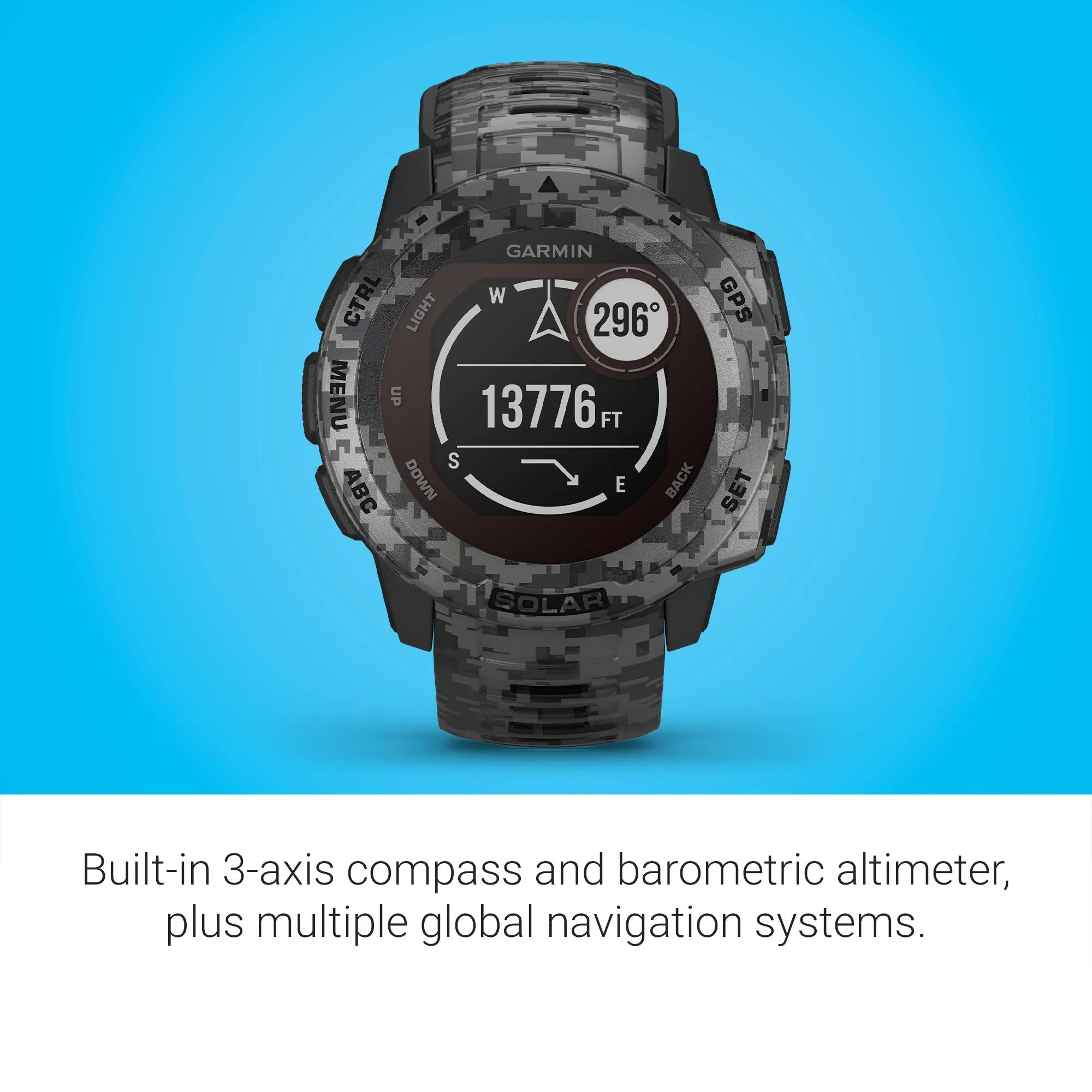 Garmin 010-02064-00 Instinct, Rugged Outdoor Watch with GPS, Features Glonass and Galileo, Heart Rate Monitoring and 3-Axis Compass, Graphite