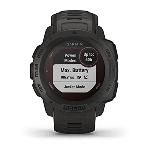 Garmin 010-02064-00 Instinct, Rugged Outdoor Watch with GPS, Features Glonass and Galileo, Heart Rate Monitoring and 3-Axis Compass, Graphite