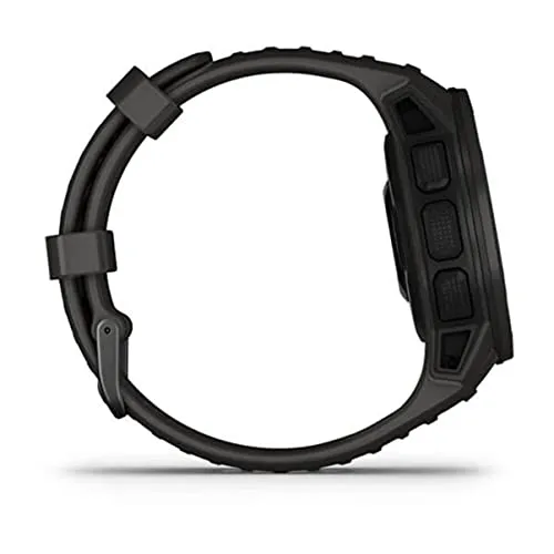 Garmin 010-02064-00 Instinct, Rugged Outdoor Watch with GPS, Features Glonass and Galileo, Heart Rate Monitoring and 3-Axis Compass, Graphite