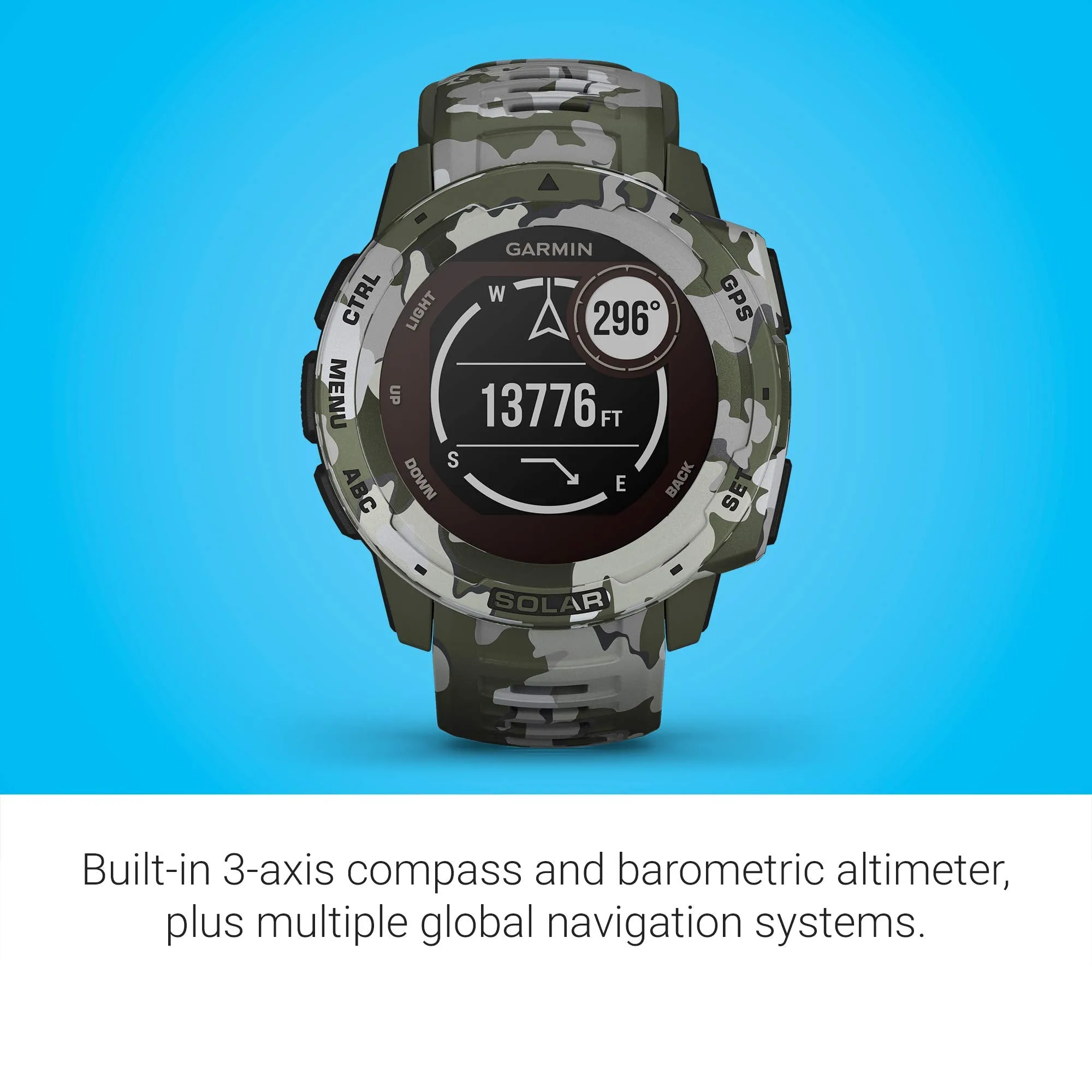 Garmin 010-02064-00 Instinct, Rugged Outdoor Watch with GPS, Features Glonass and Galileo, Heart Rate Monitoring and 3-Axis Compass, Graphite