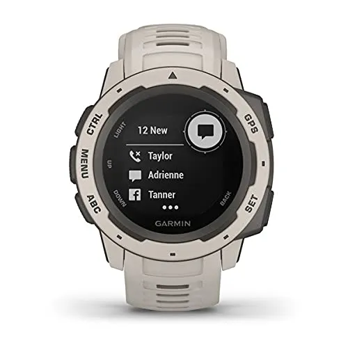 Garmin 010-02064-00 Instinct, Rugged Outdoor Watch with GPS, Features Glonass and Galileo, Heart Rate Monitoring and 3-Axis Compass, Graphite