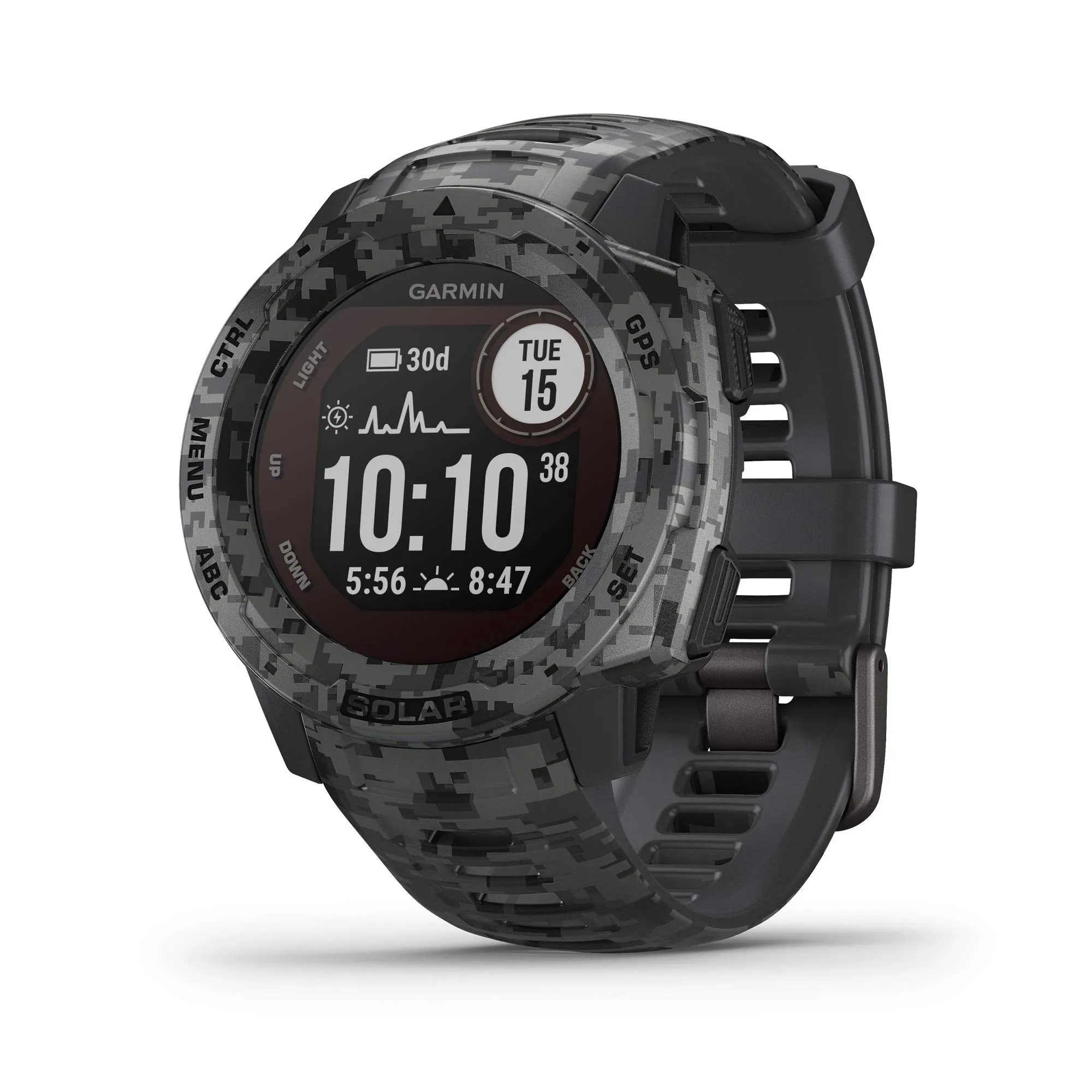 Garmin 010-02064-00 Instinct, Rugged Outdoor Watch with GPS, Features Glonass and Galileo, Heart Rate Monitoring and 3-Axis Compass, Graphite