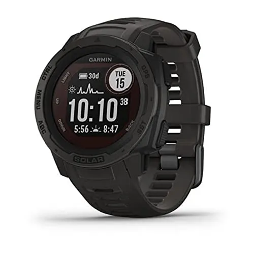 Garmin 010-02064-00 Instinct, Rugged Outdoor Watch with GPS, Features Glonass and Galileo, Heart Rate Monitoring and 3-Axis Compass, Graphite