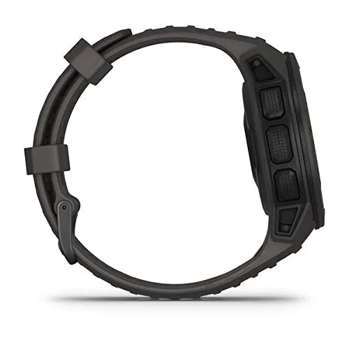 Garmin 010-02064-00 Instinct, Rugged Outdoor Watch with GPS, Features Glonass and Galileo, Heart Rate Monitoring and 3-Axis Compass, Graphite