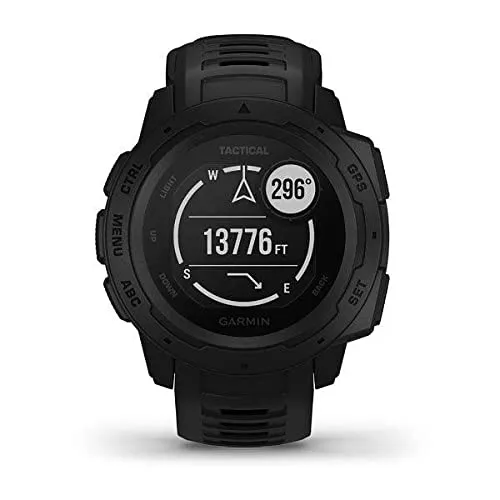 Garmin 010-02064-00 Instinct, Rugged Outdoor Watch with GPS, Features Glonass and Galileo, Heart Rate Monitoring and 3-Axis Compass, Graphite