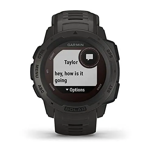 Garmin 010-02064-00 Instinct, Rugged Outdoor Watch with GPS, Features Glonass and Galileo, Heart Rate Monitoring and 3-Axis Compass, Graphite