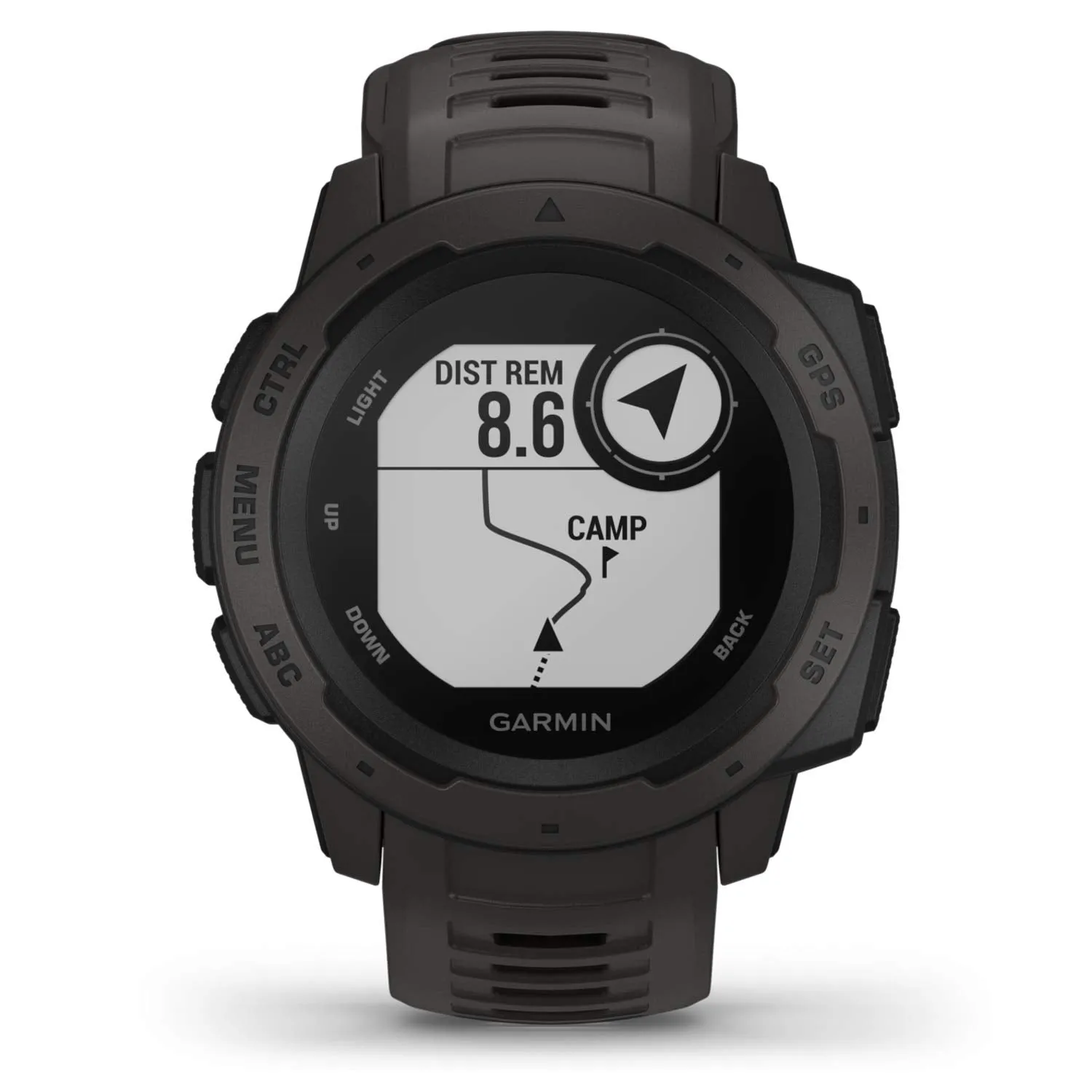 Garmin 010-02064-00 Instinct, Rugged Outdoor Watch with GPS, Features Glonass and Galileo, Heart Rate Monitoring and 3-Axis Compass, Graphite
