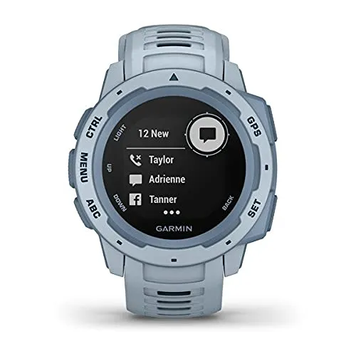 Garmin 010-02064-00 Instinct, Rugged Outdoor Watch with GPS, Features Glonass and Galileo, Heart Rate Monitoring and 3-Axis Compass, Graphite