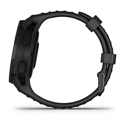 Garmin 010-02064-00 Instinct, Rugged Outdoor Watch with GPS, Features Glonass and Galileo, Heart Rate Monitoring and 3-Axis Compass, Graphite