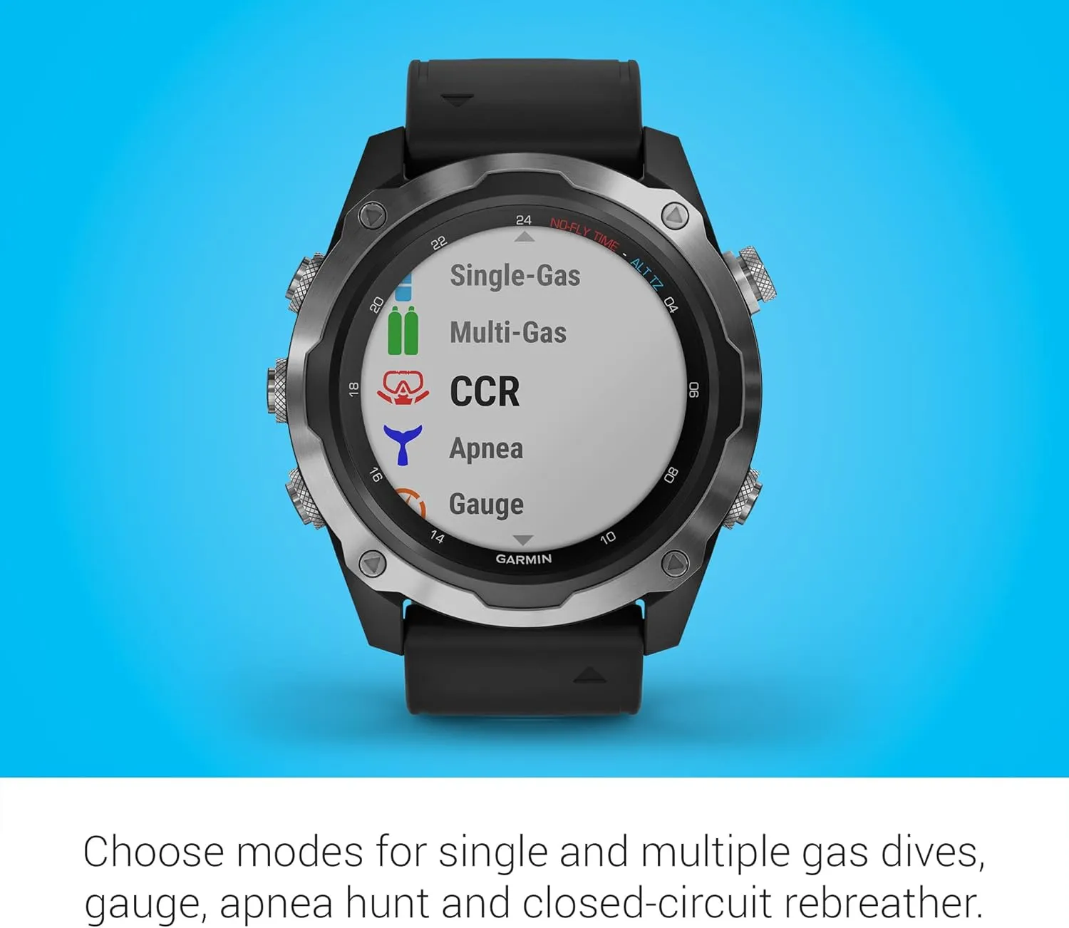 Garmin Descent Mk2, Watch-Style Dive Computer, Multisport Training/Smart Features, Stainless Steel with Black Band, 010-02132-00
