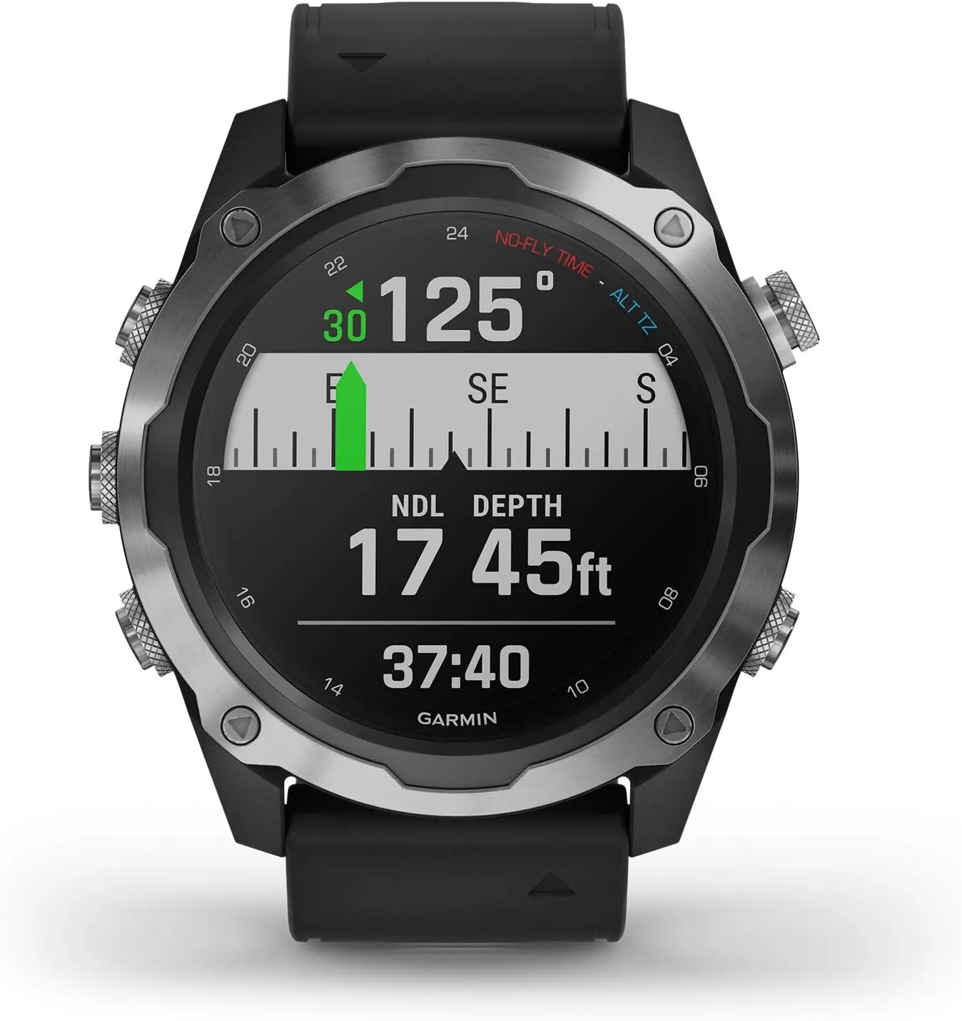Garmin Descent Mk2, Watch-Style Dive Computer, Multisport Training/Smart Features, Stainless Steel with Black Band, 010-02132-00