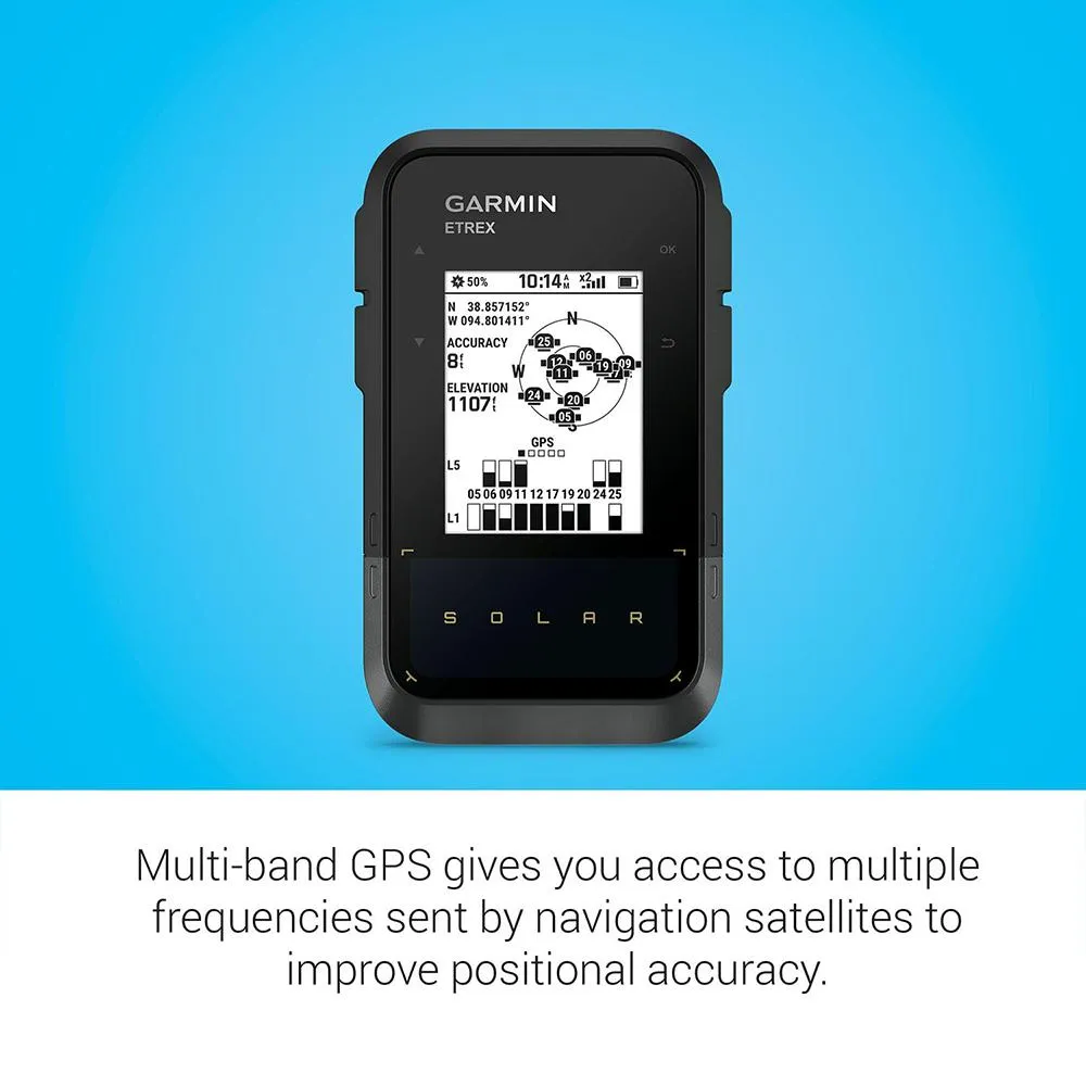 Garmin eTrex Solar Powered GPS Handheld Navigator Tactical Bracelet & Flashlight