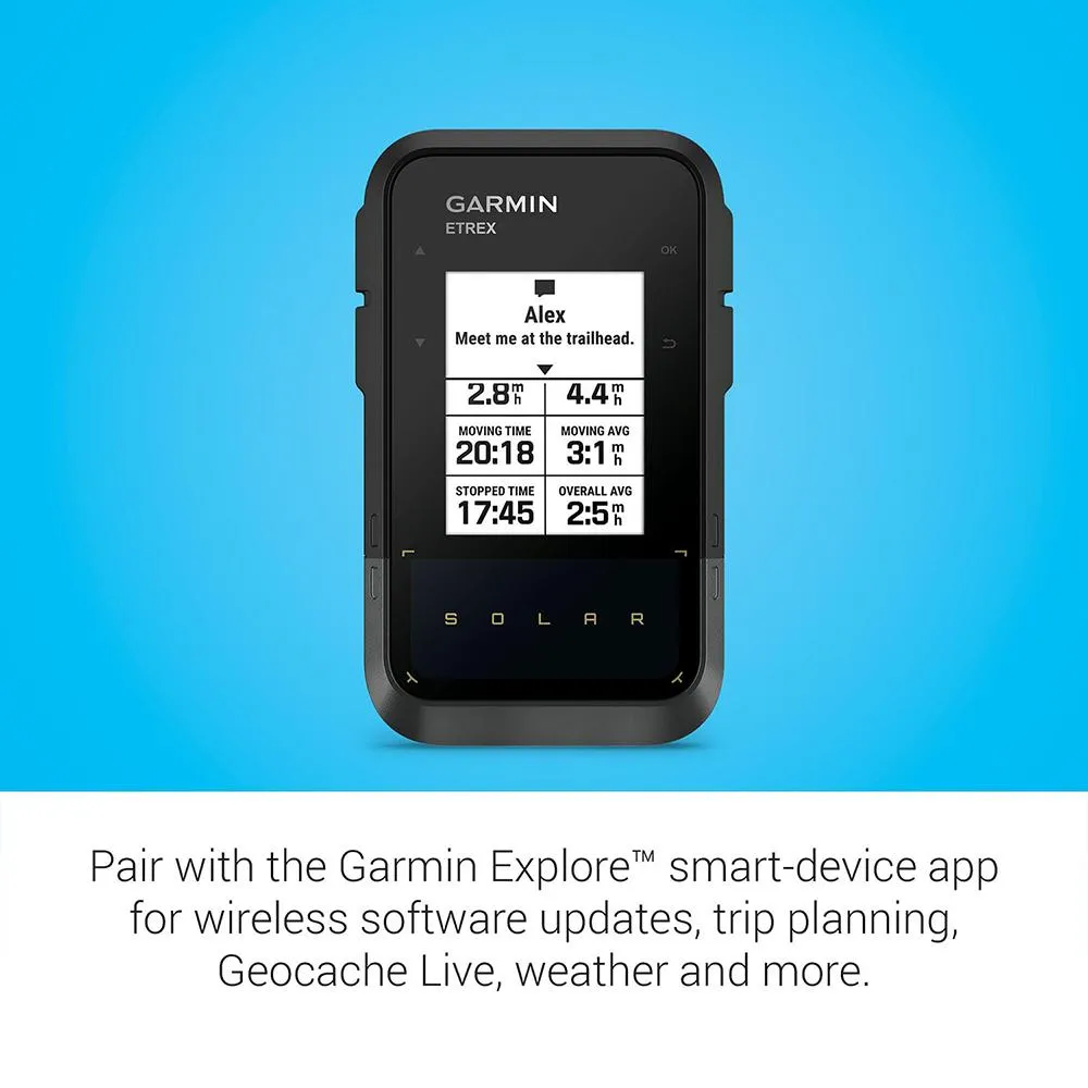 Garmin eTrex Solar Powered GPS Handheld Navigator Tactical Bracelet & Flashlight