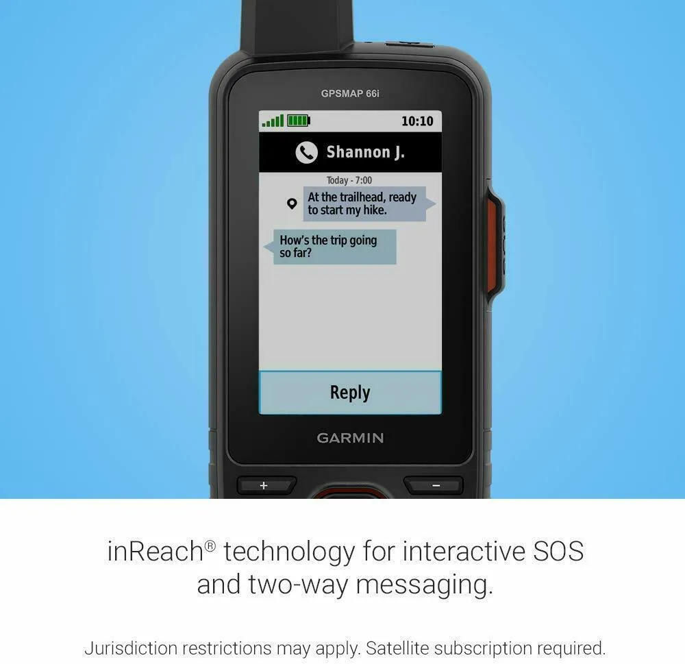 Garmin GPSMAP 66i Handheld GPS and Satellite Communicator