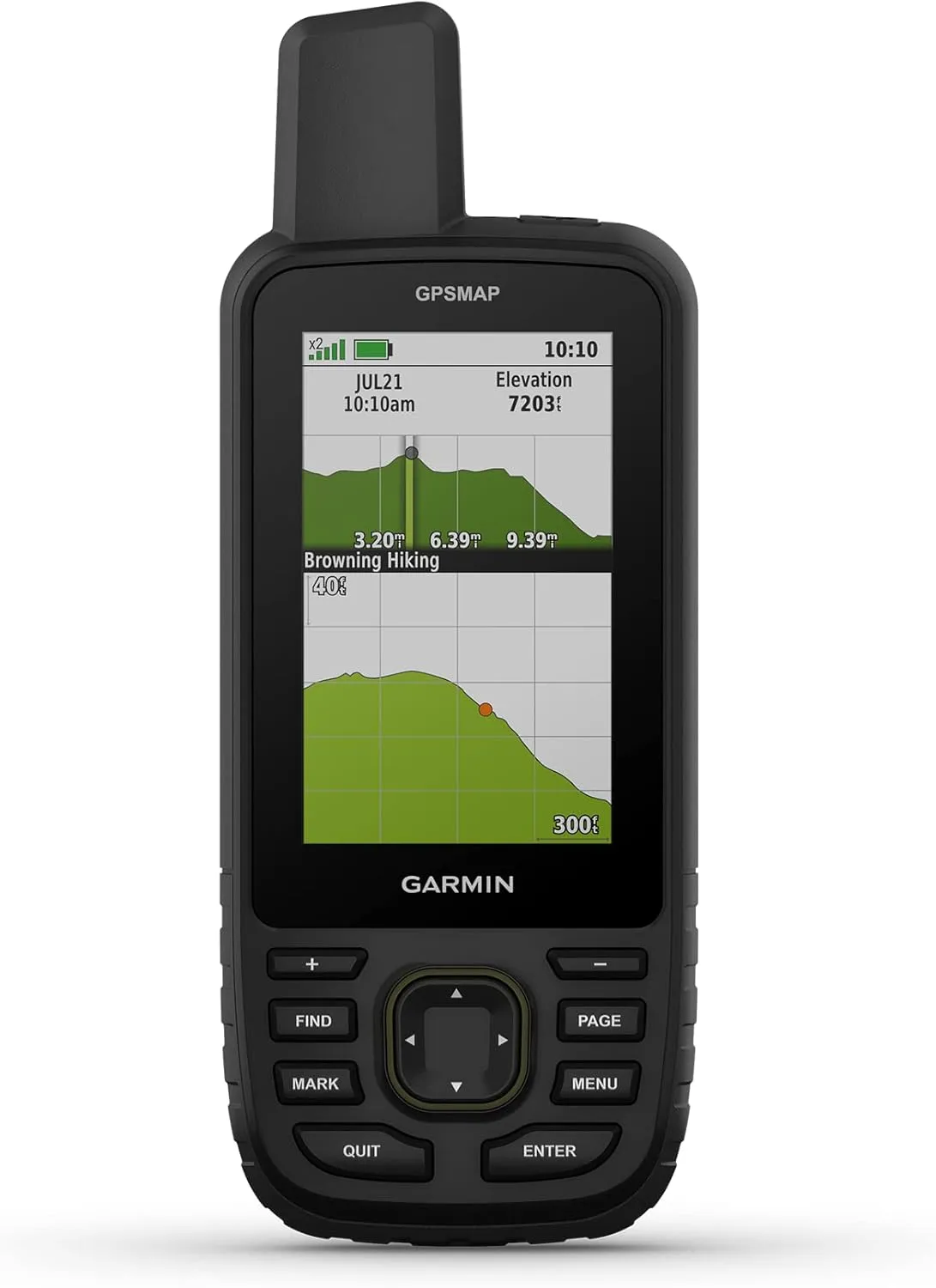 Garmin GPSMAP 67 Rugged GPS Handheld, Multi-Band GNSS, Topo Mapping, Satellite Imagery, Color Display