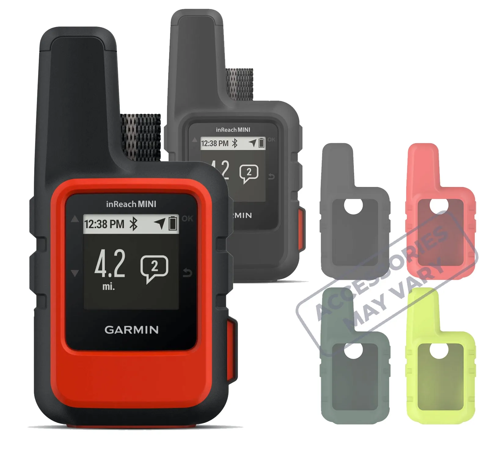 Garmin InReach Mini Lightweight and Compact Handheld Iridium Satellite Communicator with 2 x Silicon Protective Cases