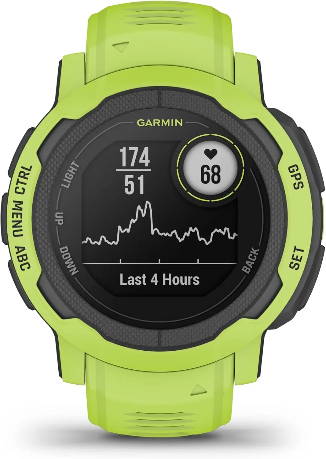 Garmin Instinct 2, Rugged GPS Outdoor Watch, Multi-GNSS Support, Tracback Routing, Electric Lime (Renewed)