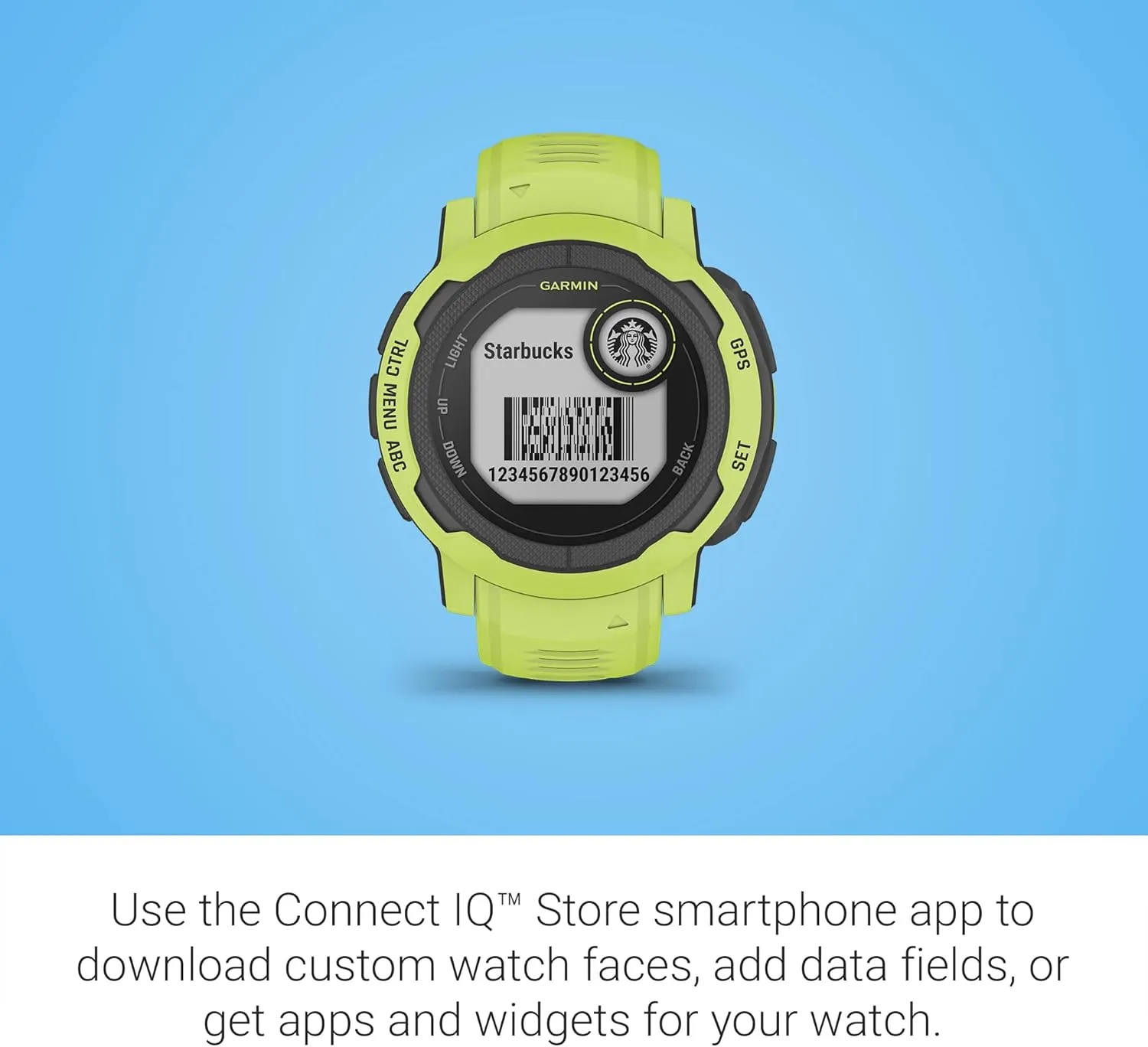 Garmin Instinct 2, Rugged GPS Outdoor Watch, Multi-GNSS Support, Tracback Routing, Electric Lime (Renewed)
