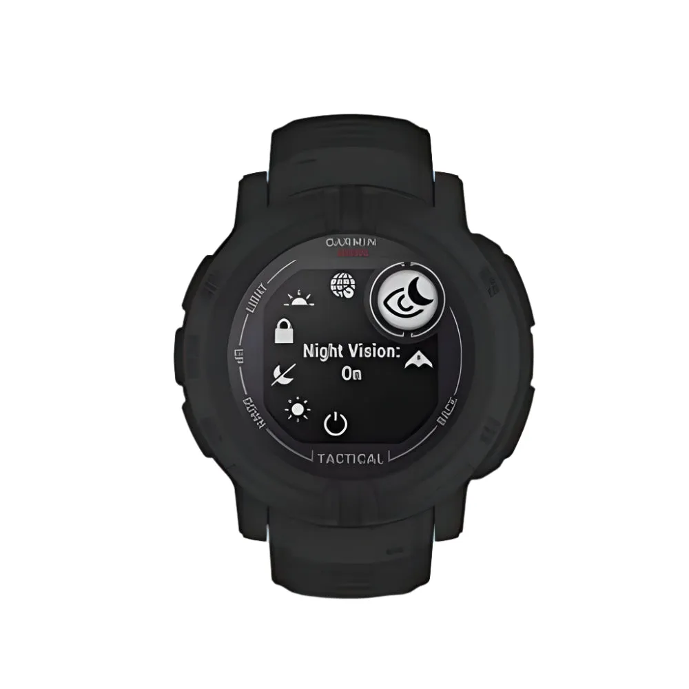 Garmin Instinct 2 Solar Tactical Edition GPS Outdoor ulti-GNSS Support Tracback Routing Solar Charging Capabilities Smartwatch - 010-02627-13