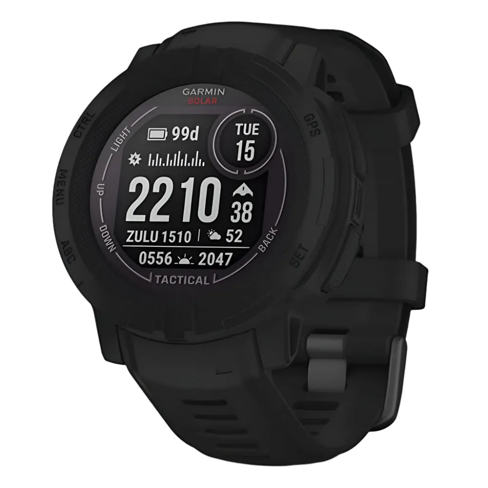 Garmin Instinct 2 Solar Tactical Edition GPS Outdoor ulti-GNSS Support Tracback Routing Solar Charging Capabilities Smartwatch - 010-02627-13