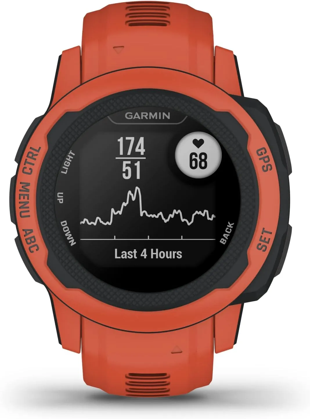 Garmin Instinct 2S, Smaller-Sized GPS Outdoor Watch, Multi-GNSS Support, Tracback Routing, Poppy (Renewed)