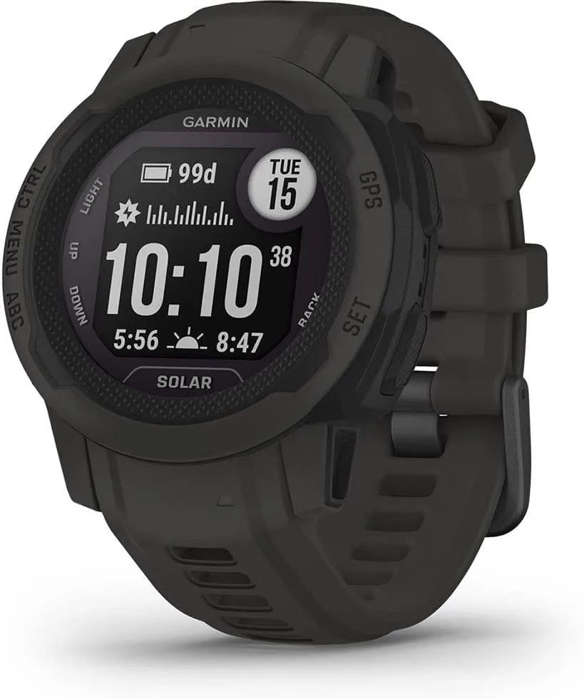 Garmin Instinct 2S Solar GPS 40mm Smartwatch, Smaller Rugged Watch, Built-in Sports Apps & Health Monitoring, Ultratough Design Features, up to 28 Days Battery Life, Graphite