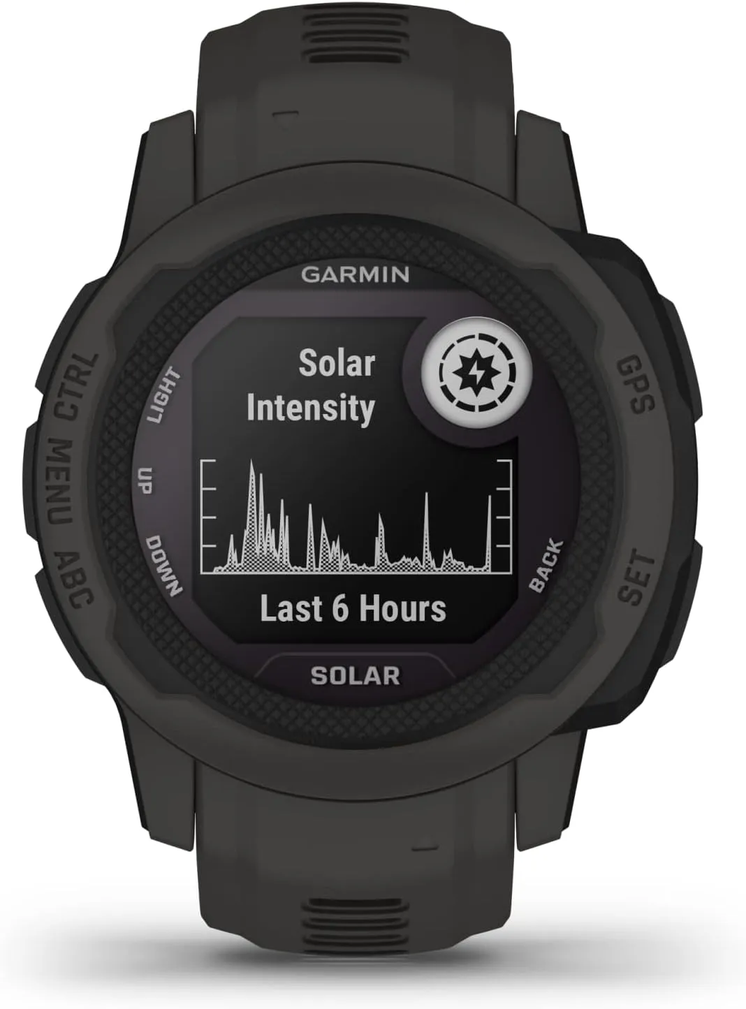 Garmin Instinct 2S Solar, Smaller-Sized GPS Outdoor Watch, Solar Charging Capabilities, Multi-GNSS Support, Tracback Routing, Graphite, 40 MM