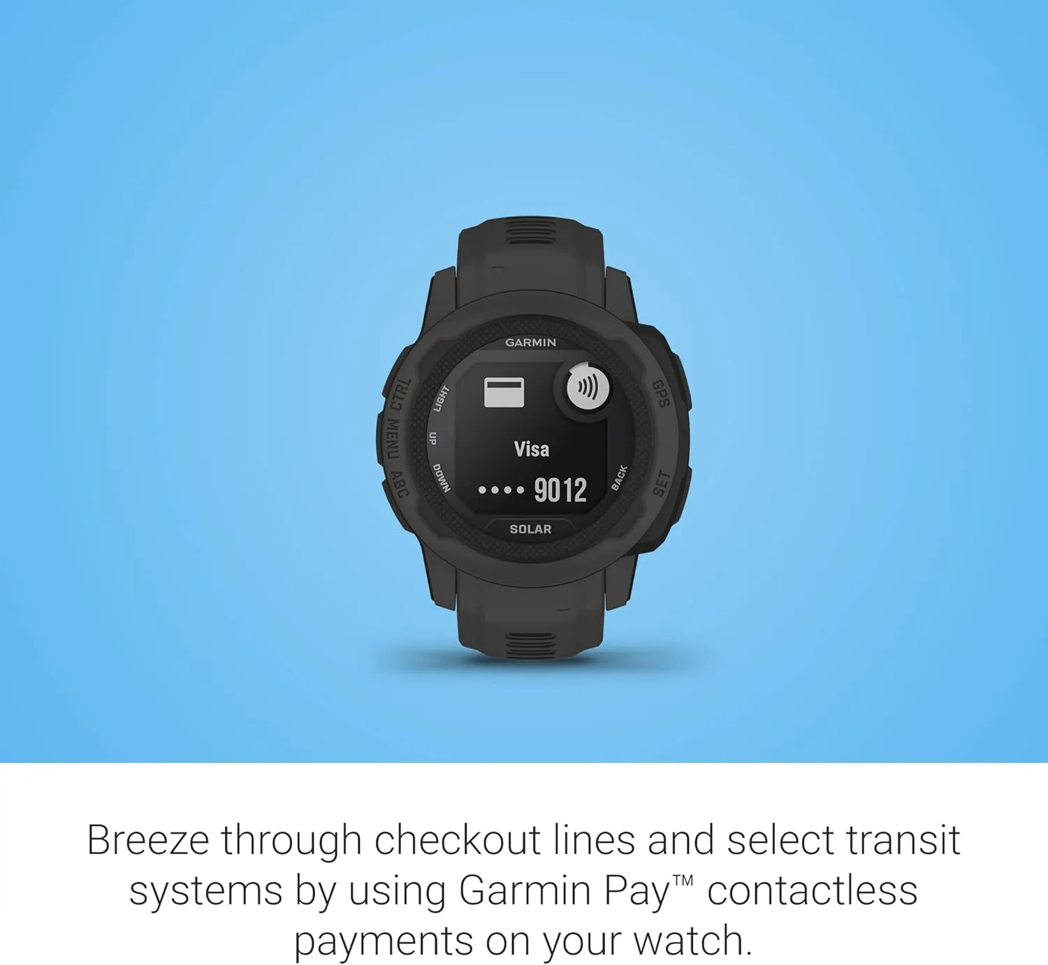 Garmin Instinct 2S Solar, Smaller-Sized GPS Outdoor Watch, Solar Charging Capabilities, Multi-GNSS Support, Tracback Routing, Graphite, 40 MM