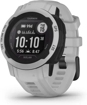 Garmin Instinct 2S Solar, Smaller-Sized GPS Outdoor Watch, Solar Charging Capabilities, Multi-GNSS Support, Tracback Routing, Mist Gray