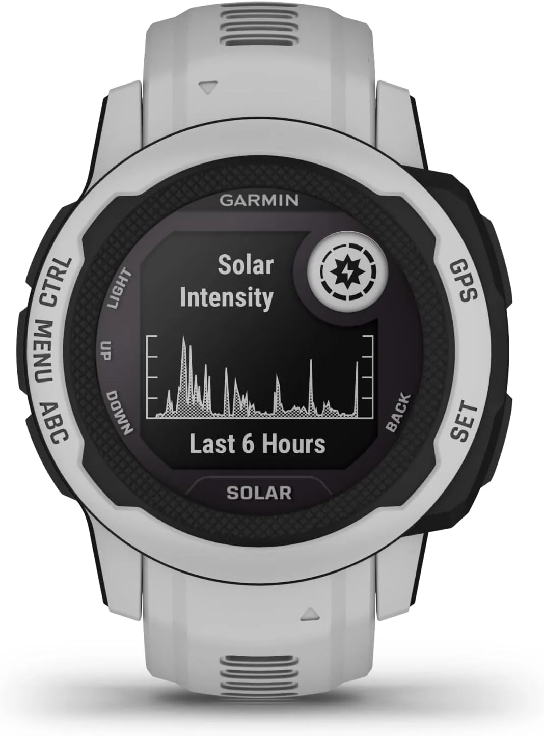 Garmin Instinct 2S Solar, Smaller-Sized GPS Outdoor Watch, Solar Charging Capabilities, Multi-GNSS Support, Tracback Routing, Mist Gray