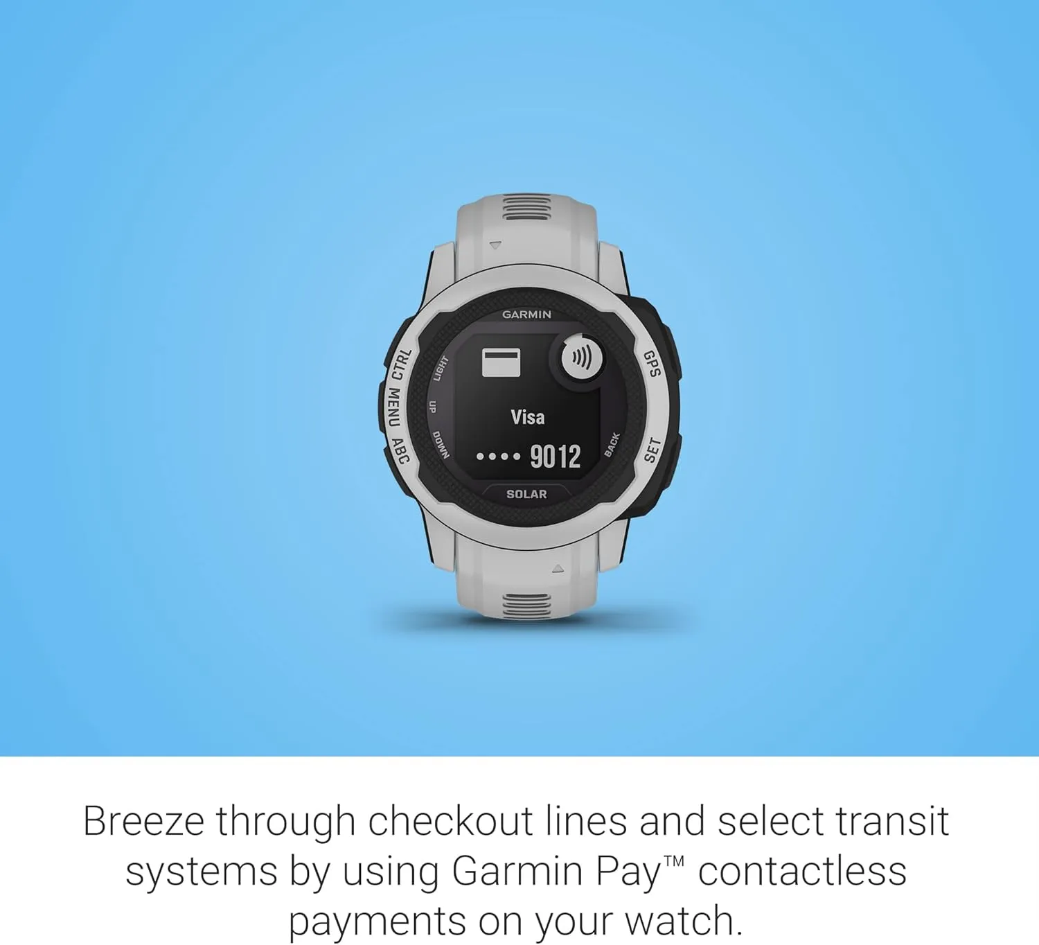Garmin Instinct 2S Solar, Smaller-Sized GPS Outdoor Watch, Solar Charging Capabilities, Multi-GNSS Support, Tracback Routing, Mist Gray