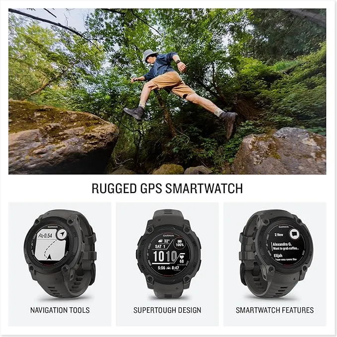 Garmin Instinct® E 40 MM Unisex Charcoal 24/7 Health Monitoring Wrist-Based Heart Rate Up To 16 Days Of Battery Life Rugged Outdoor GPS Smartwatch - 010-02932-00