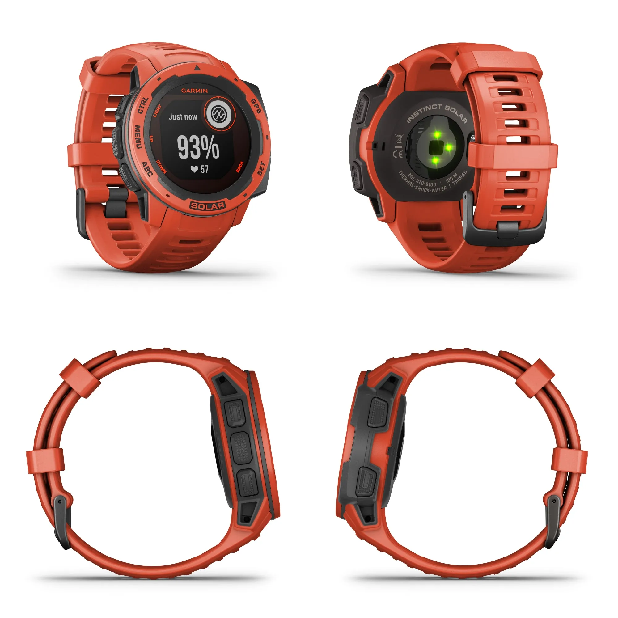 Garmin Instinct Solar Premium GPS Smartwatch with Wearable4U Bundle