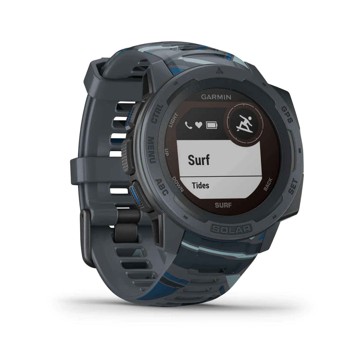 Garmin Instinct Solar Surf Edition Premium GPS Smartwatch with Included Wearable4U Bundle