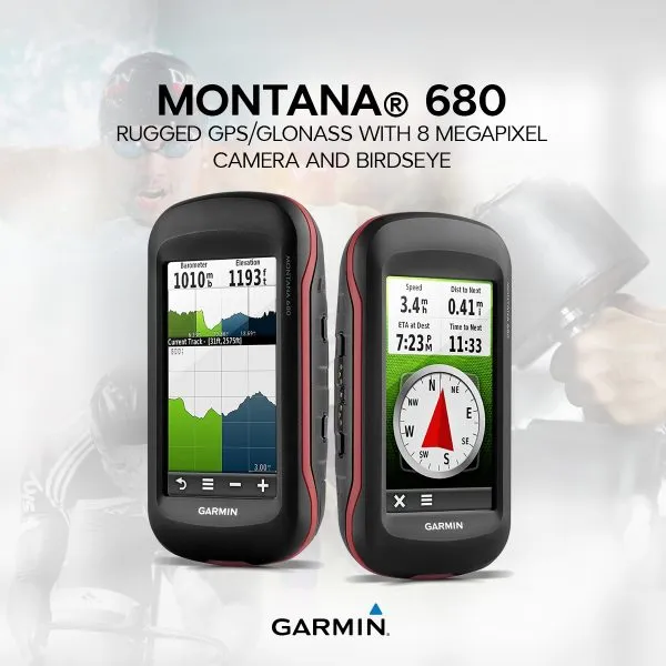 Garmin Montana 680, Touchscreen Handheld GPS - with 8 Megapixel Camera