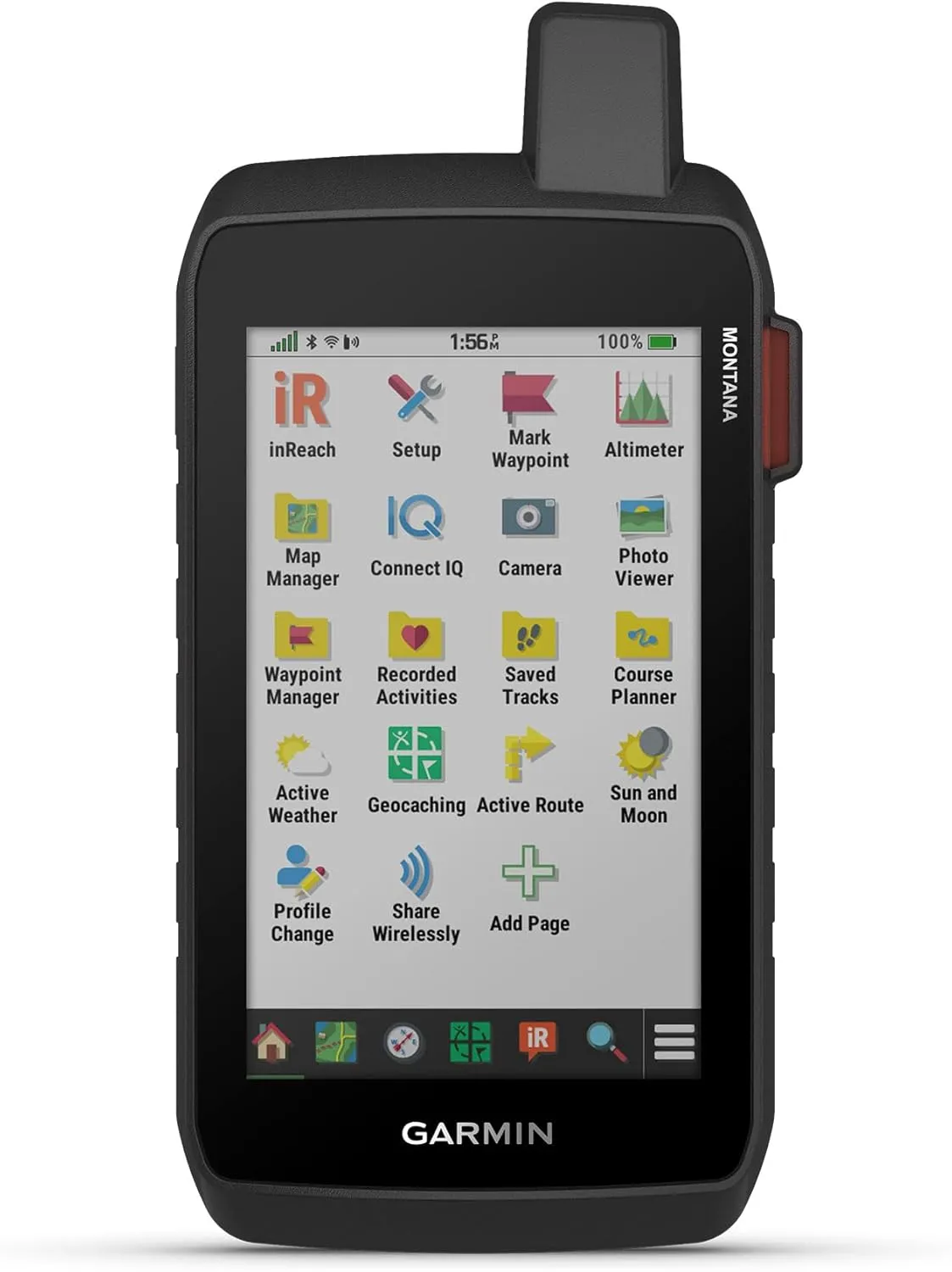 Garmin Montana® 760i, Rugged GPS Handheld Navigator with Built-in inReach® Technology for SOS and 2-way Texts in Remote Areas, 5” Touchscreen, 8MP Camera, Satellite Imagery and Maps for Road or Trails